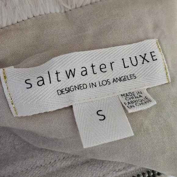 Saltwater Luxe Cream Flux Vegan Fur Jacket Size Small - Picture 3 of 4
